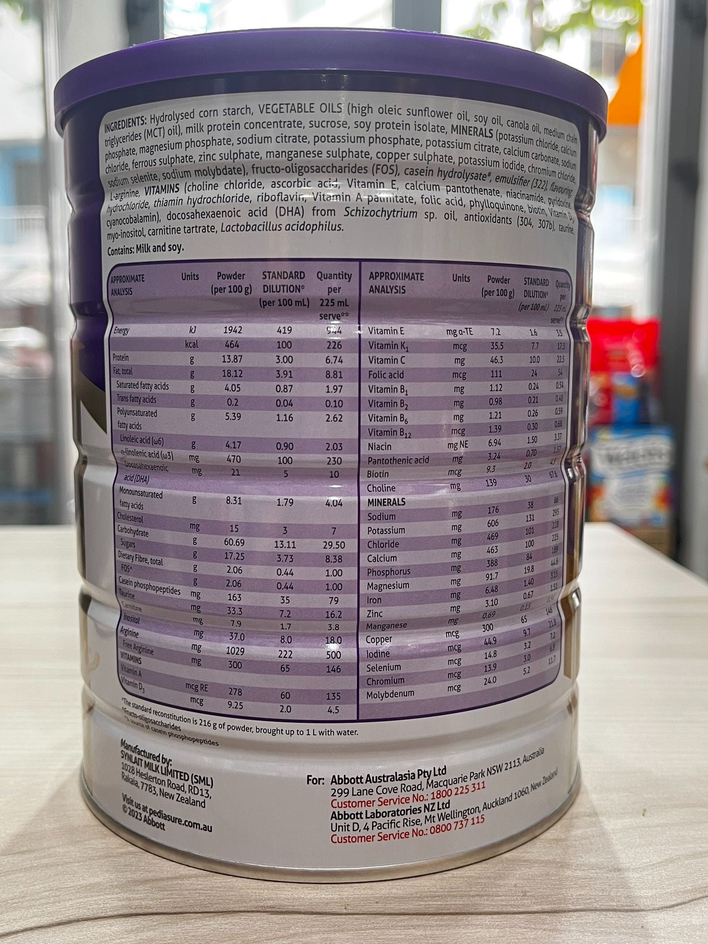 Date 02/2026   Sữa bột PediaSure Úc 850g