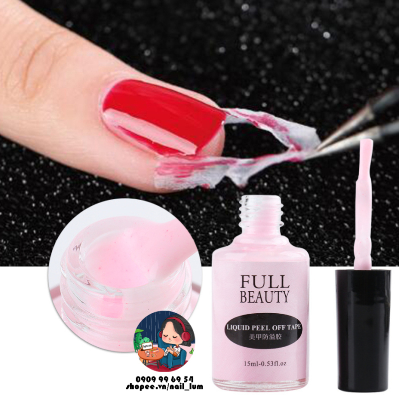Gel Viền Chống Tràn - Chống Lem Nước Sơn Móng Tay 15ml - FULL BEAUTY giá rẻ