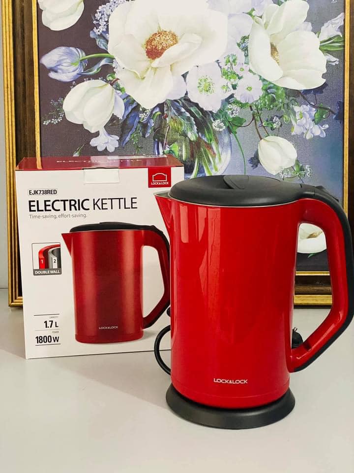 Ấm siêu tốc bằng thép không gỉ Ỉ LOCK&LOCK 1,7L EJK738 Đỏ