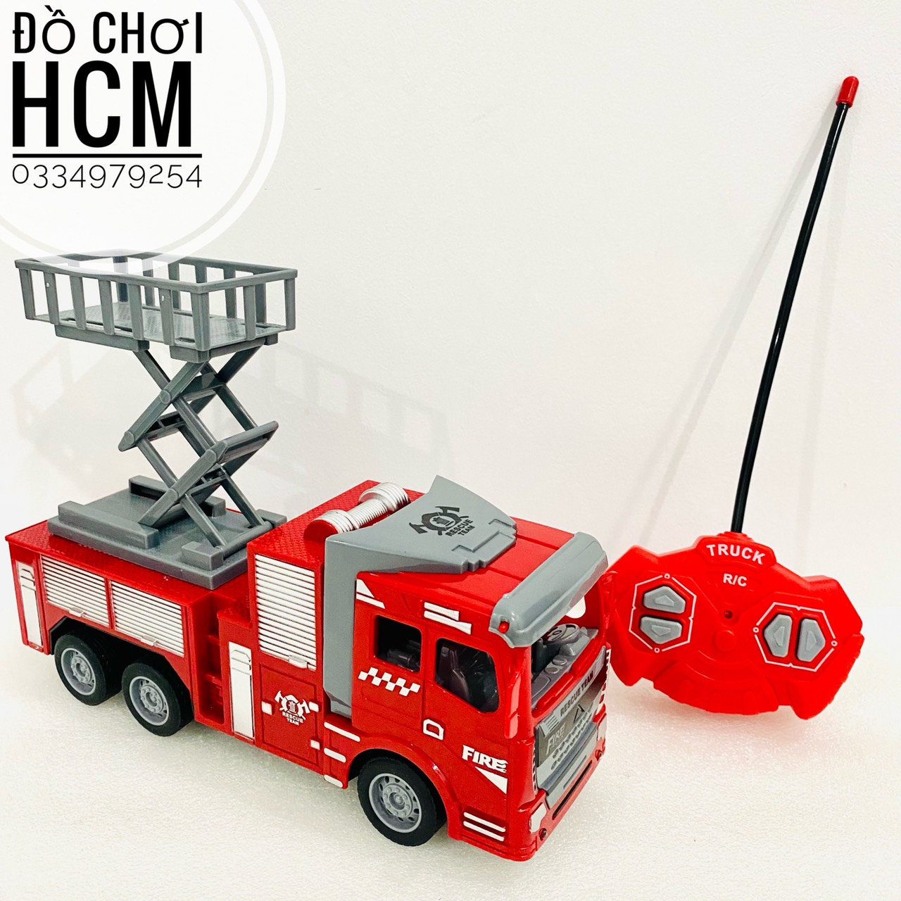 [NHIỀU MẪU - CỨU HỎA] Đồ chơi xe cứu hoả điều khiển từ xa có đèn dành cho bé thích khám phá mô hình xe công trình, xe ô tô, xe hơi