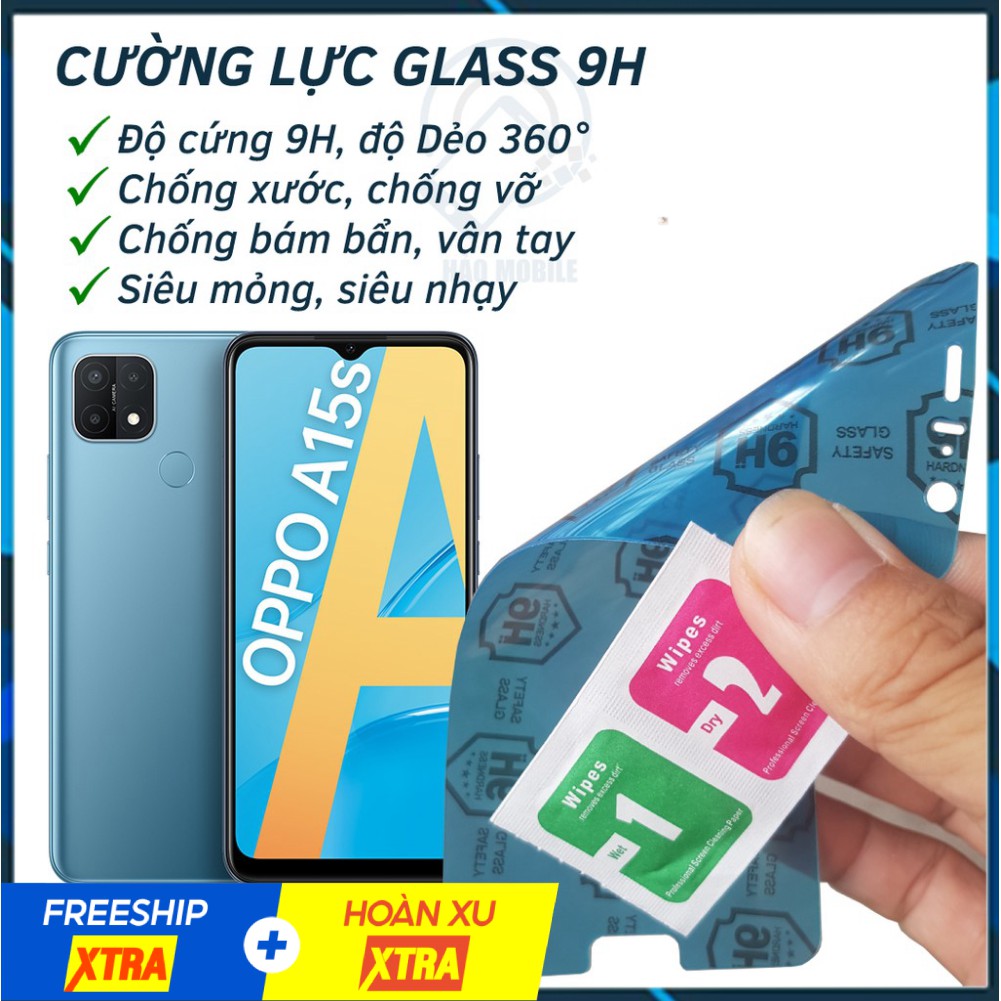 Dán cường lực dẻo nano oppo a15, oppo a15s