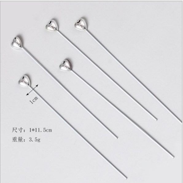 Trang trí bánh set cắm sao, tim cỡ 1cm sắt