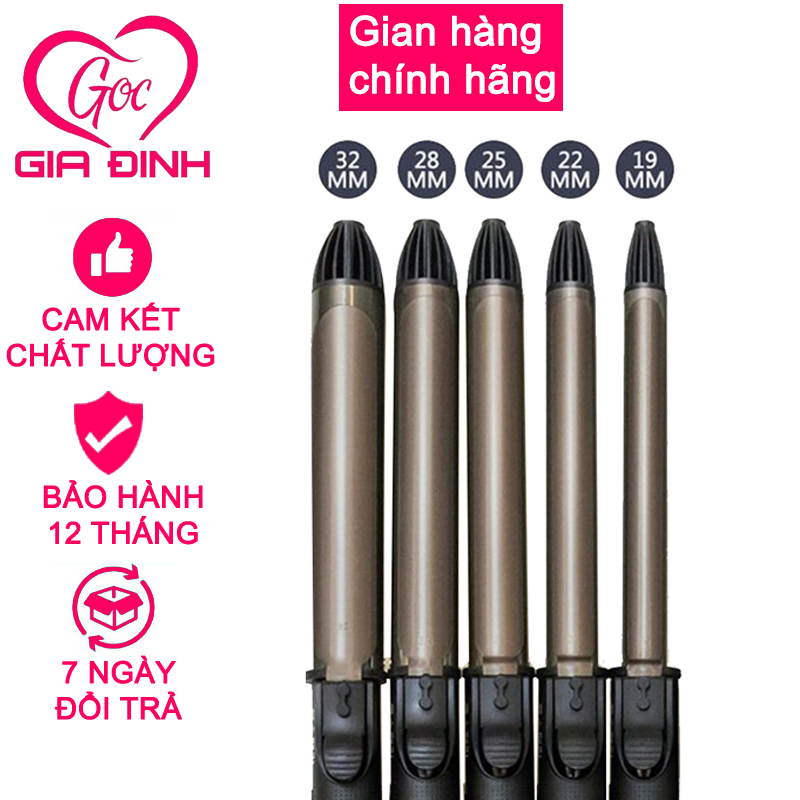 Máy uốn tóc cao cấp Hàn Quốc 886 (xoay trục) - Tặng kẹp mỏ vịt