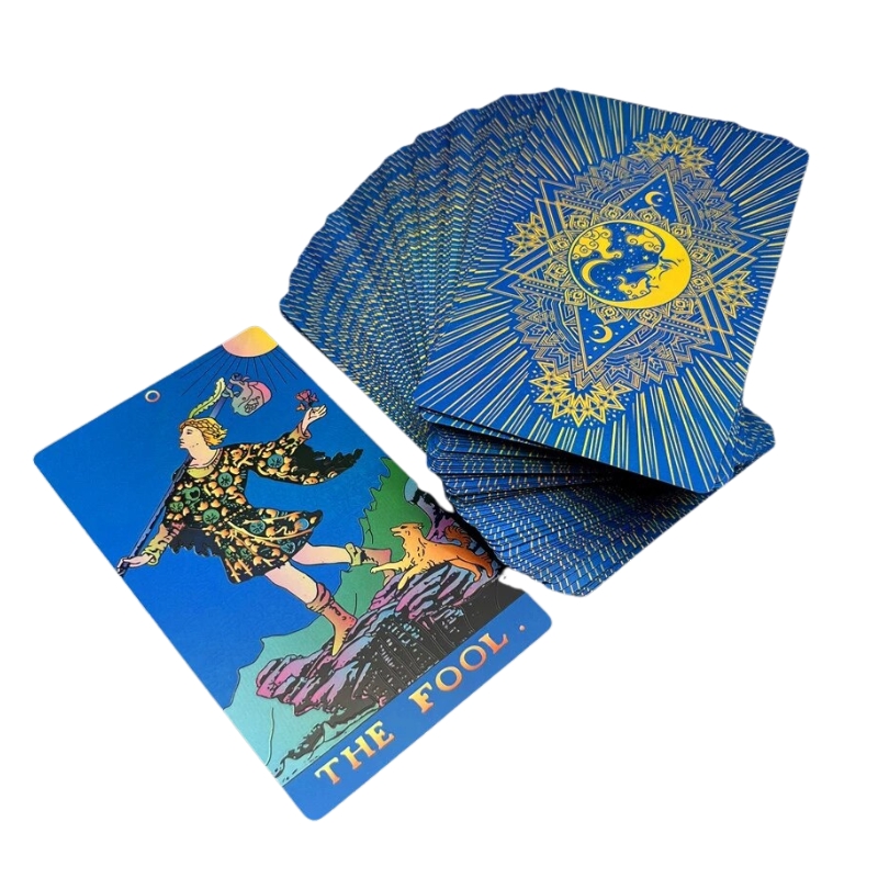 (Size Gốc)  Bộ Bài Gold Foil Tarot Hộp Gập