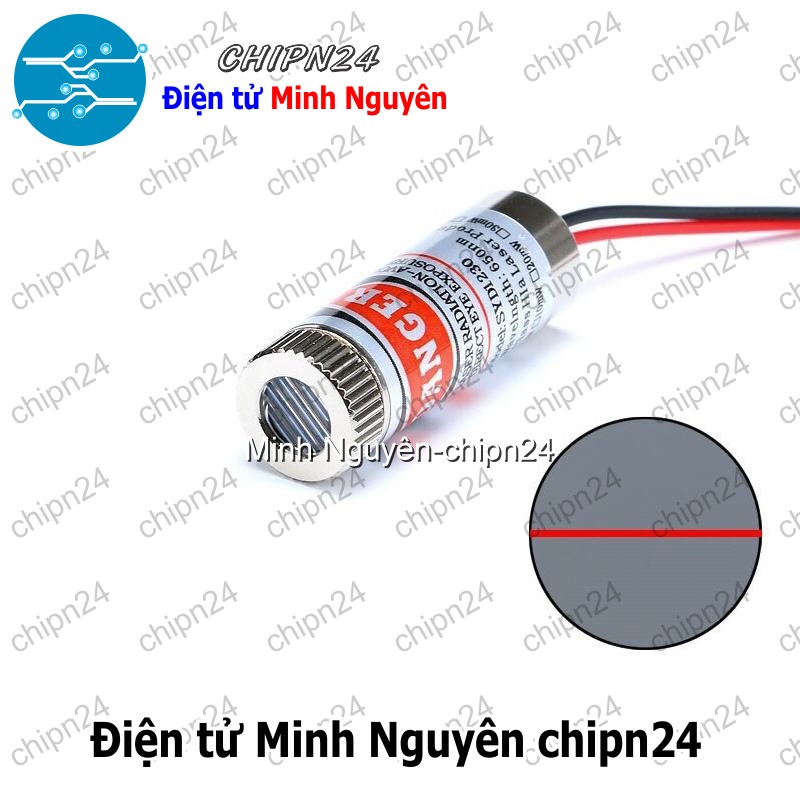 [1 cái] Đầu Phát Laser 3-5V 5mW (Sáng Đỏ Laze Hội Tụ/Dòng kẻ/Chữ thập) - [Chọn Loại] - HHH.00175