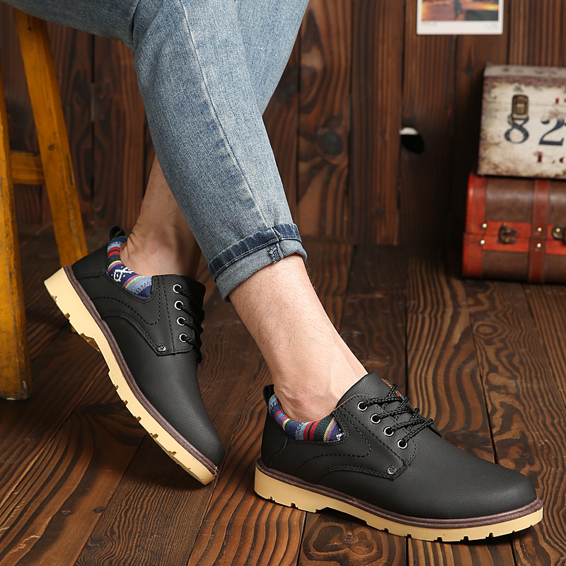 [HCM]Giày Boots Gót Thổ Cẩm Màu Đen