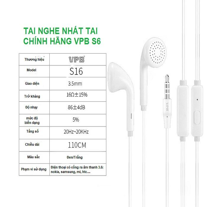 [HCM]Tai nghe nhét tai VPB S6_