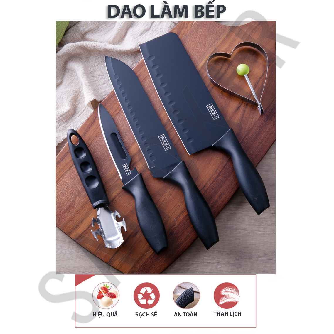 Bộ dao làm bếp 5 món BUCK-I