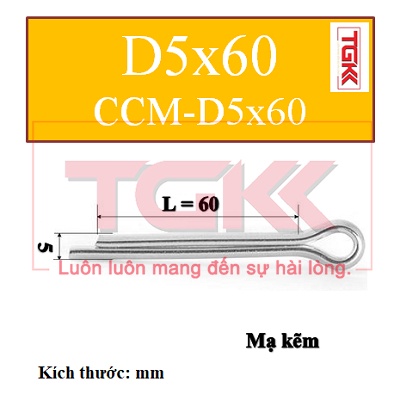 Chốt chẻ mạ d5