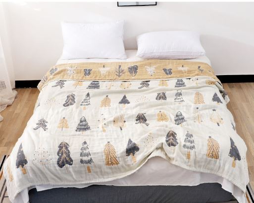 (Queen Bed) Mền organic cotton sợi tre Nhật Bản