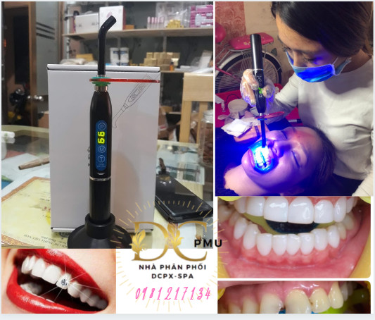 đèn chiếu đính đá răng+phủ răng sứ 99s ánh sáng mạnh x5