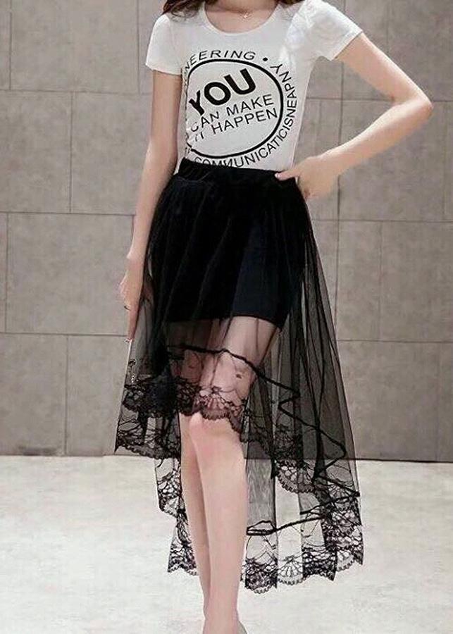 Chân váy đuôi cá viền ren thời trang