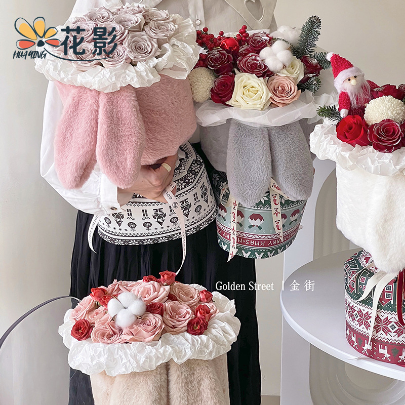 Vải cốt hoa tai thỏ bó bông(chưa hoàn thiện, combo có cốt giấy)