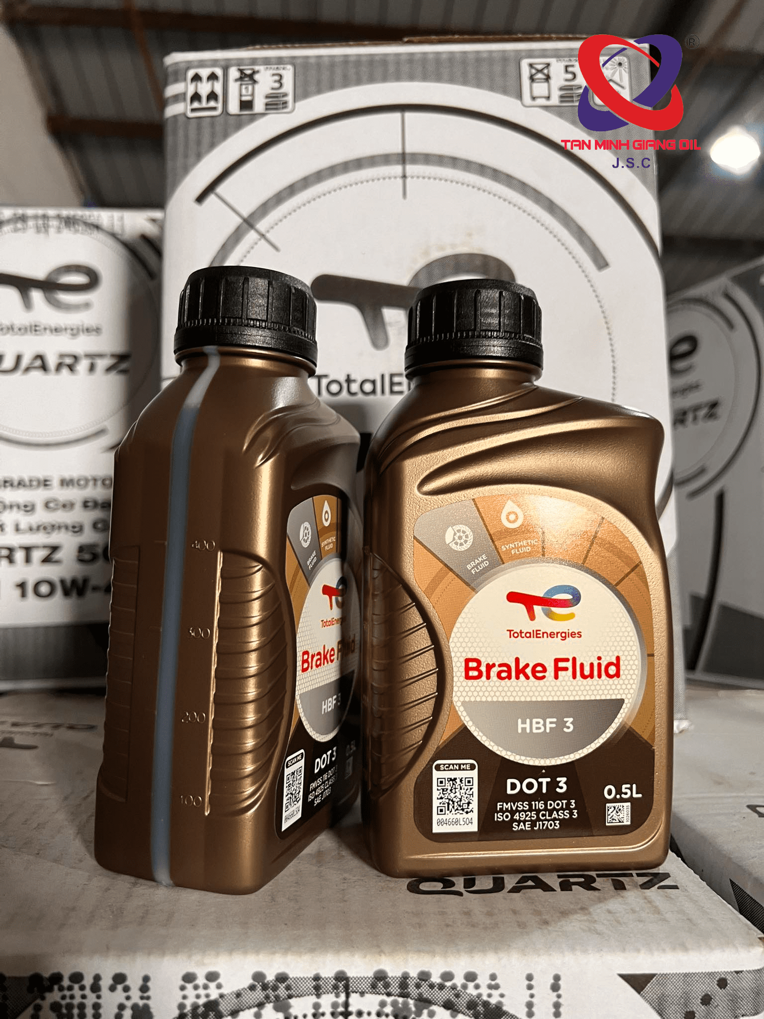 Dầu phanh xe máy / ô tô bình 0.5L TOTAL HBF 3