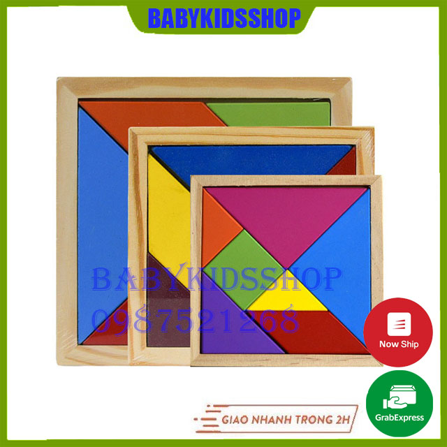 Đồ chơi trí uẩn Tangram đơn có hướng dẫn