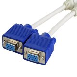 Cáp chia VGA 1 cổng ra 2 cổng (Trắng - Xanh)