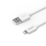 Cáp điện thoại Lightning Aukey CB-D18 chuẩn MFI 3M (Trắng)
