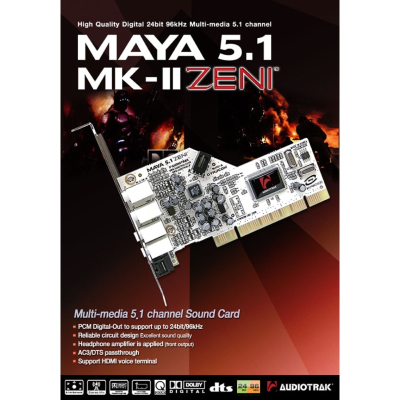Card âm thanh Audiotrak Maya 5.1 MK-II Zen I
