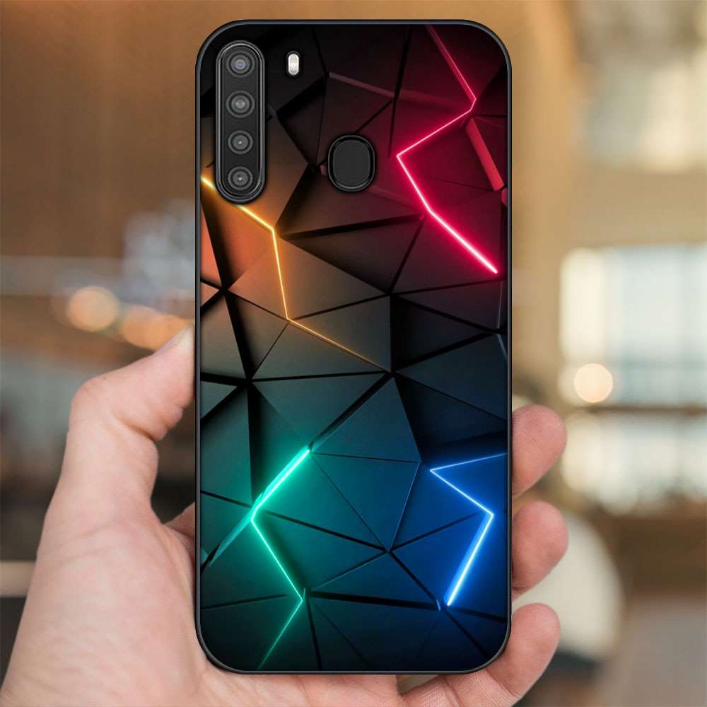 Ốp lưng Samsung A21 viền đen in hình Gaming hoạ tiết 3D