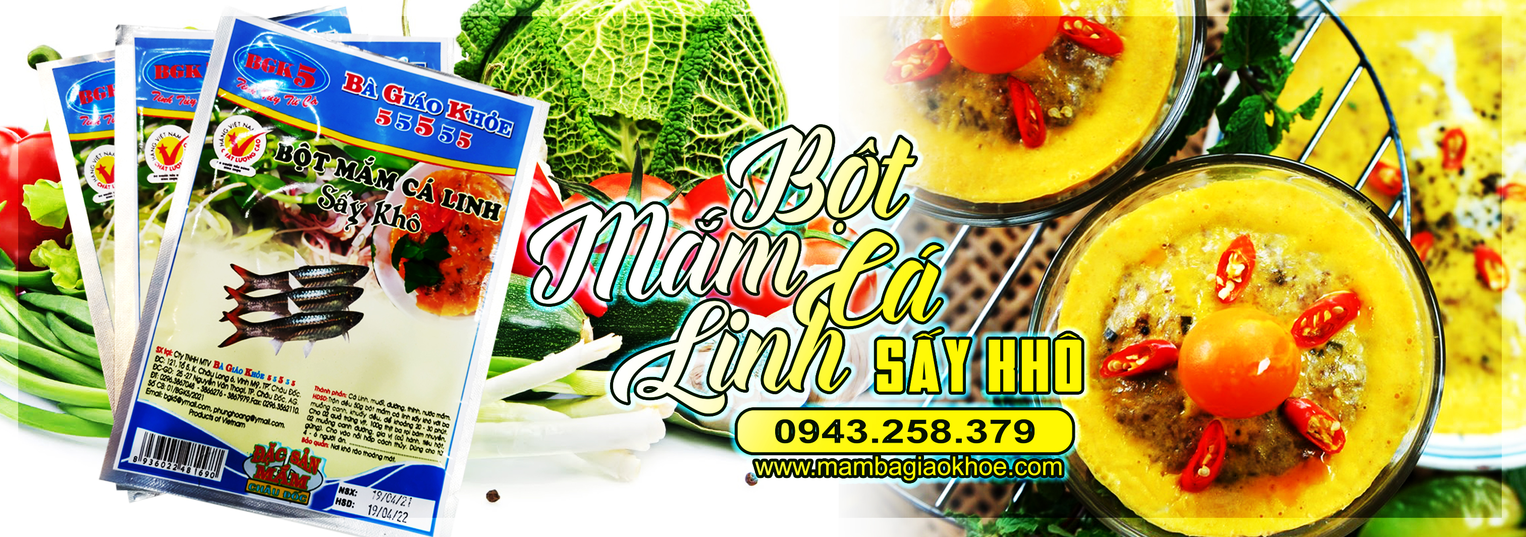Bột mắm cá linh sấy khô - Đặc sản Châu Đốc