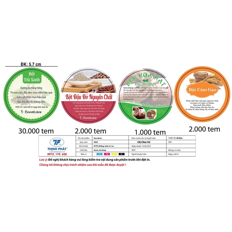 10 tem bột trà xanh