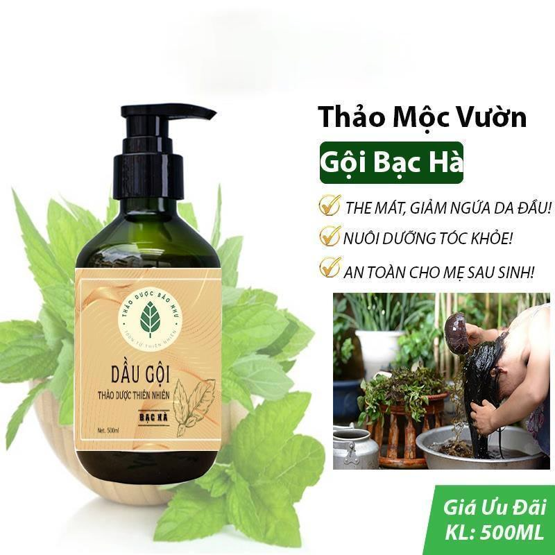 Dầu Gội Thảo Dược 100% Organic Bạc Hà The Mát