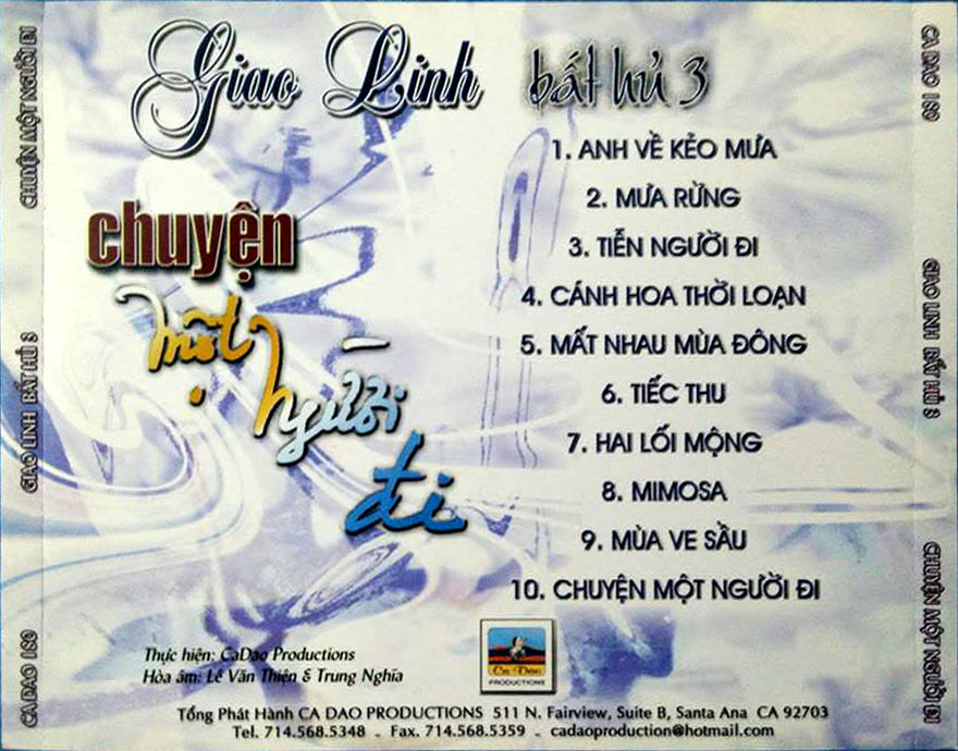 Bộ 5 đĩa CD nhạc tiếng hát Giao Linh 1