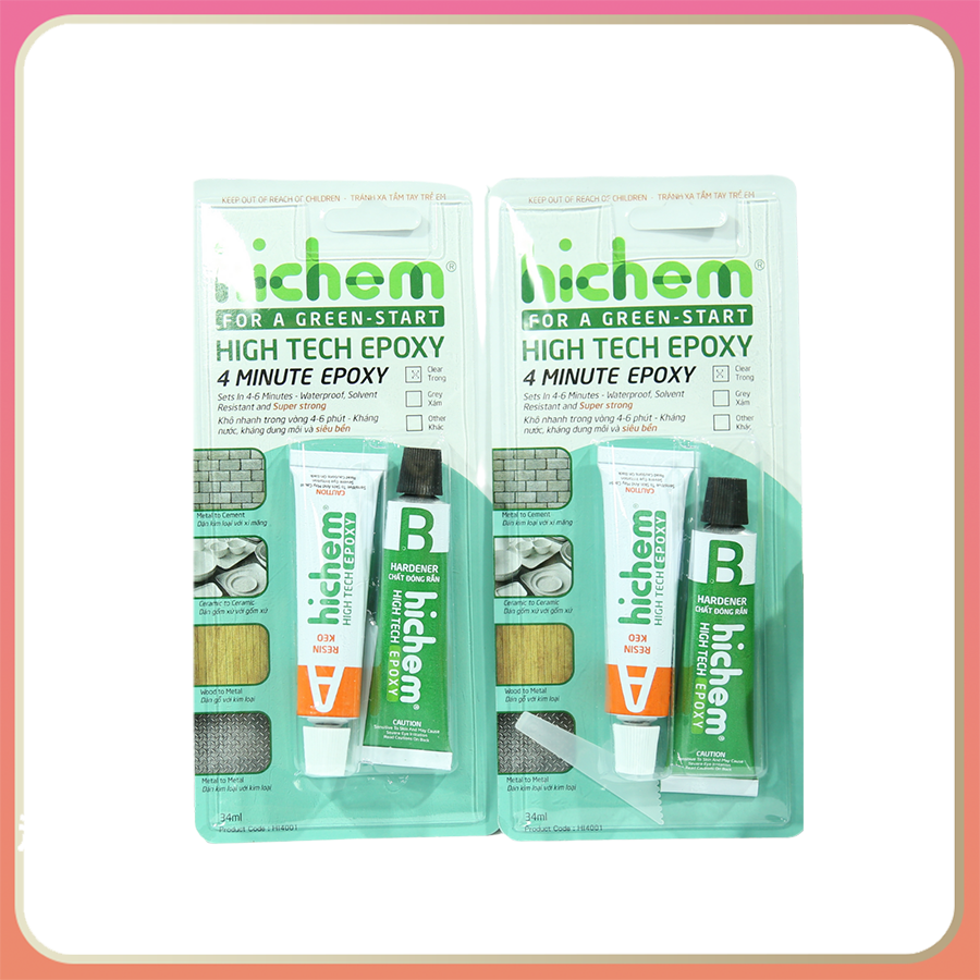 Keo A/B Hichem Epoxy High tech epoxy xám (2 thành phần)