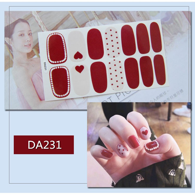 Bộ sticker dán móng tay trang trí 3D kháng nước bền chặt - P6