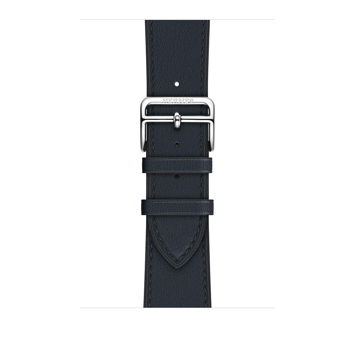Dây đeo Apple Watch, Dây da H.E.R.M.E.S Black 42mm