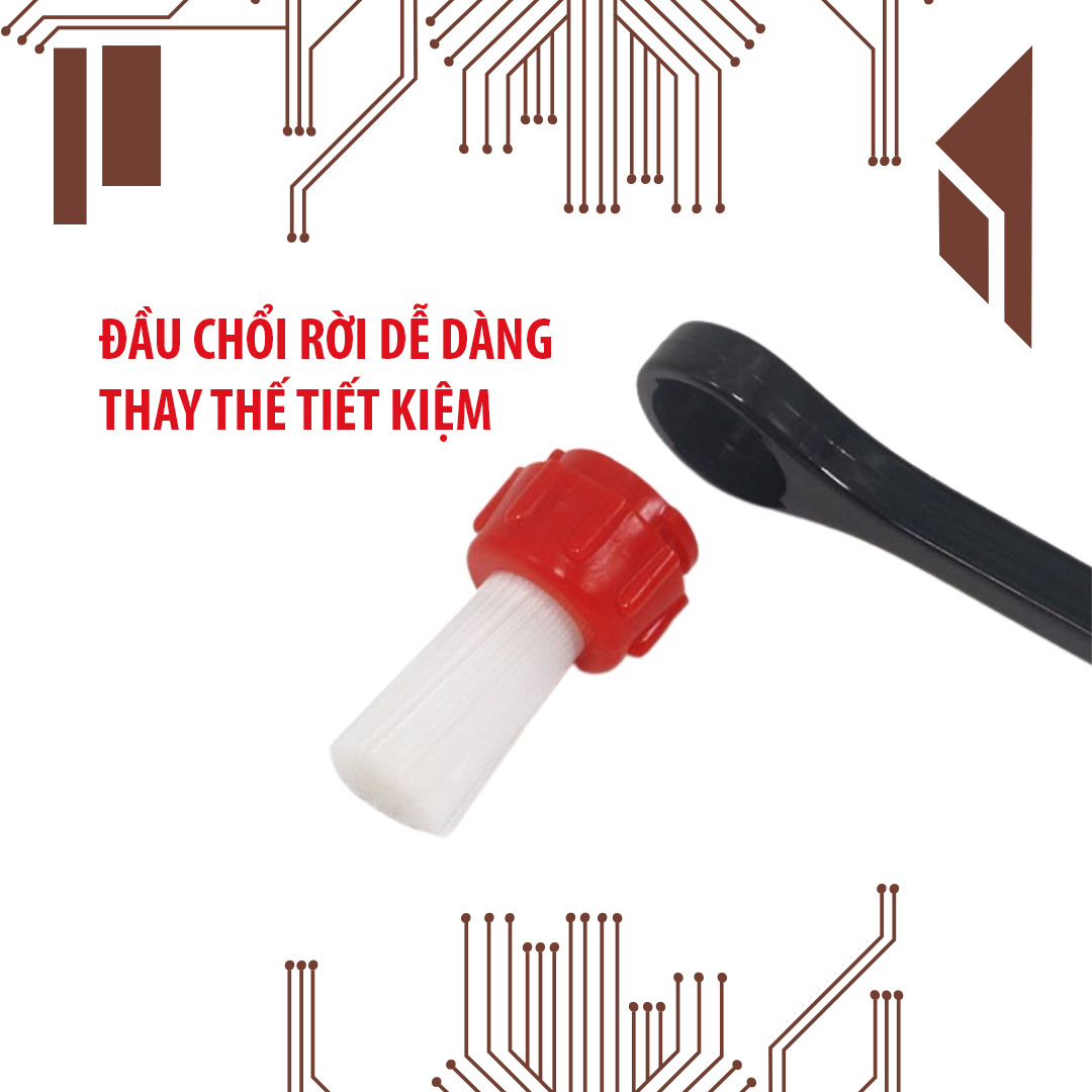 Chổi (Cọ) vệ sinh máy pha, máy xay cà phê, Đầu chổi thay thế