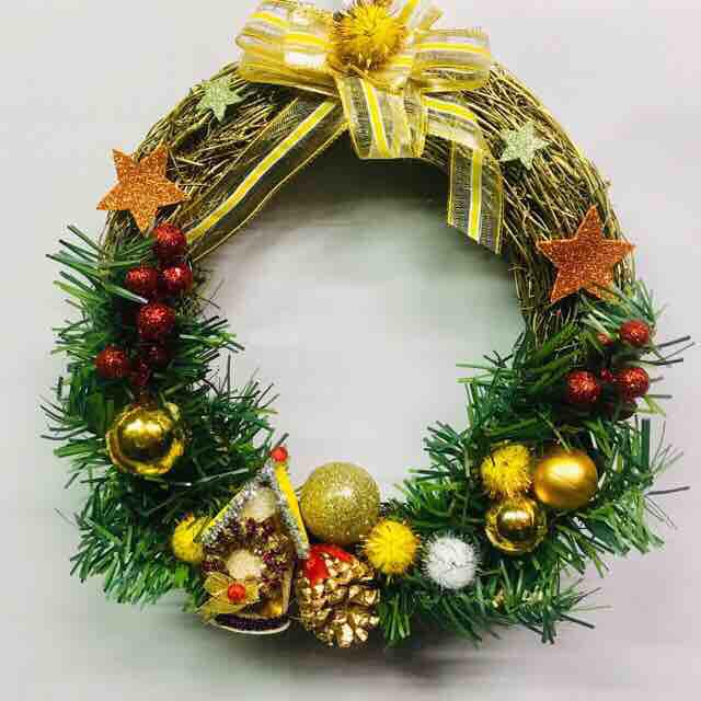 Vòng nguyệt quế treo cửa trang trí Noel