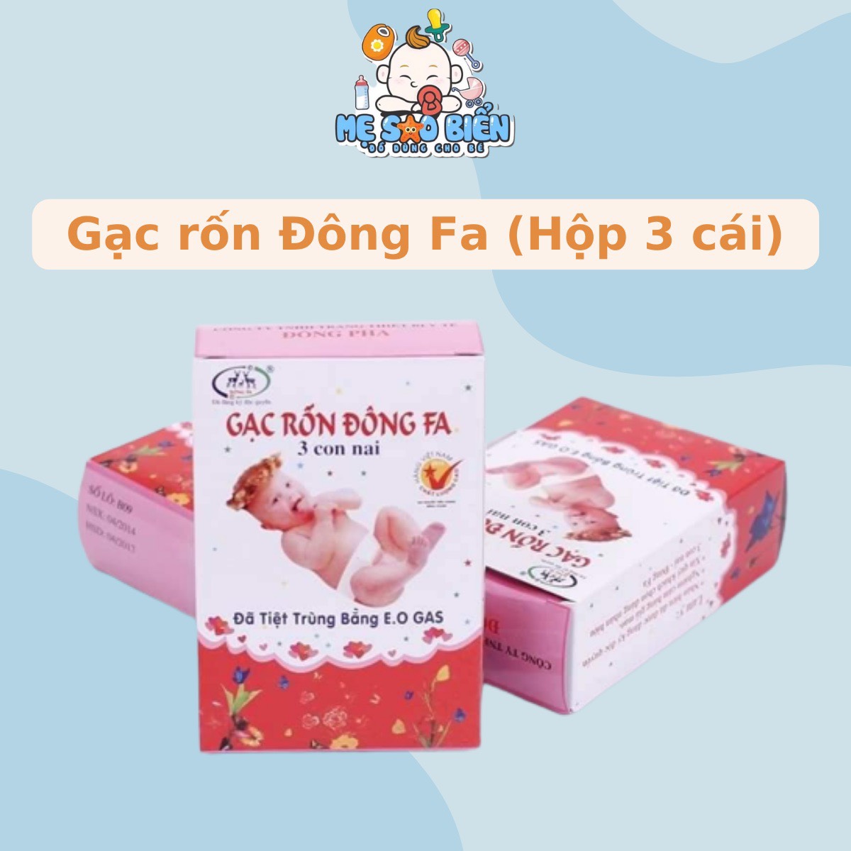 Băng rốn Đông Fa, Gạc rốn cho bé (Hộp 3 cái)