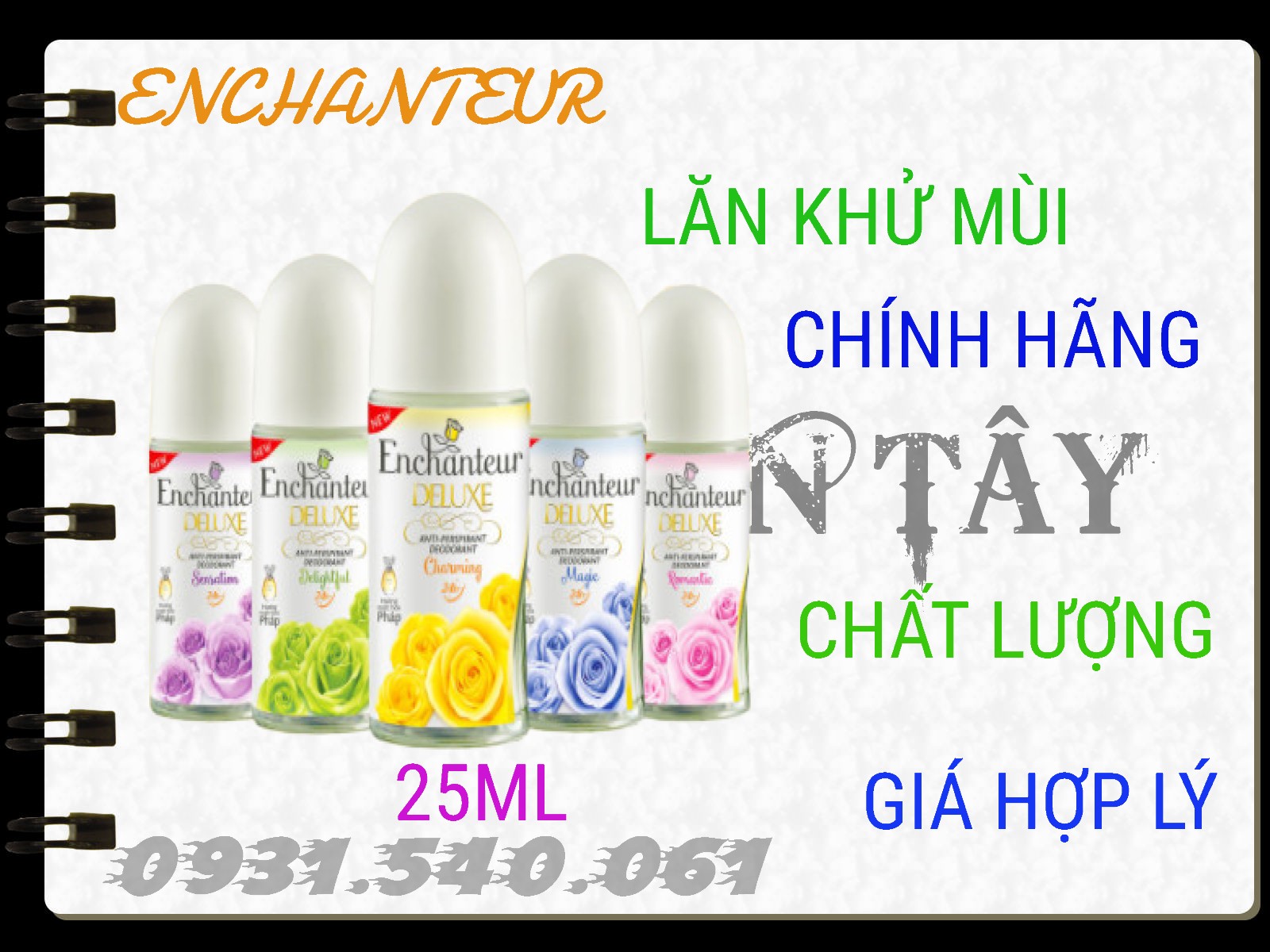 Enchanteur white - lăn khử mùi enchanteur trắng da 25ml