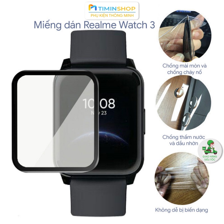 Miếng dán Realme Watch 3 - trong suốt