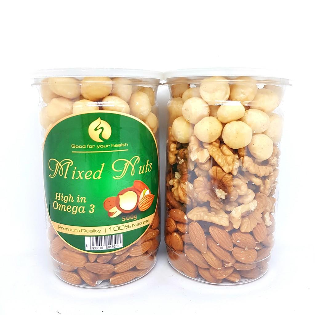 [HCM]Mixed Nuts 3 Loại Hạt Đã Tách Vỏ (Hạnh Nhân Mắc Ca Óc Chó)