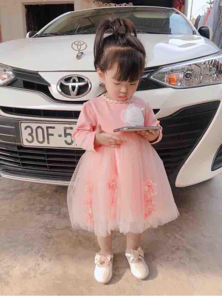 VÁY PHỐI CHÂN REN HOA BỒNG SIÊU XINH