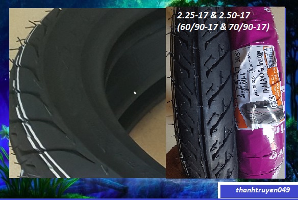 2 vỏ xe  60/90-17 và 70/90-17 CRV xe kiếng ( bao bì tím )
