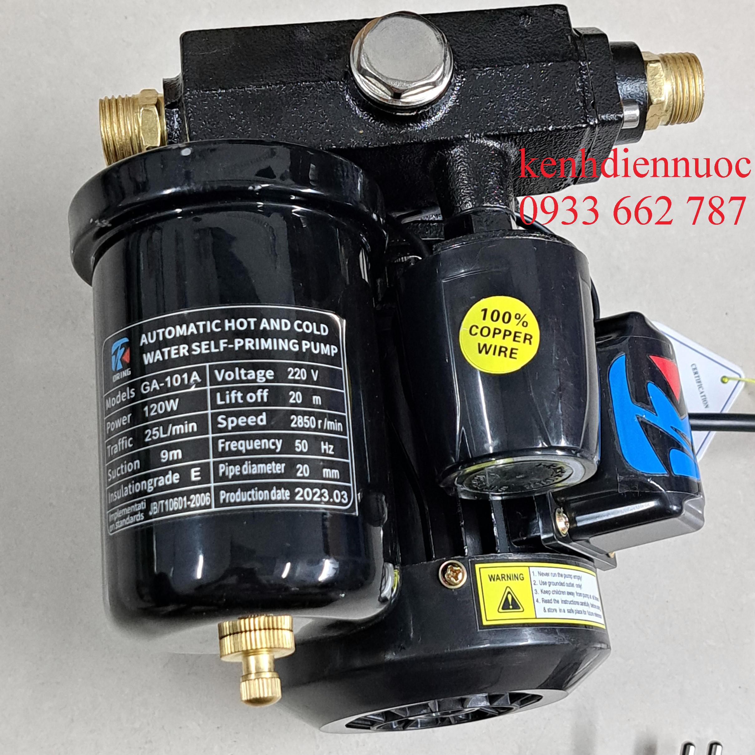 Bơm tăng áp tự động 120W, 150W