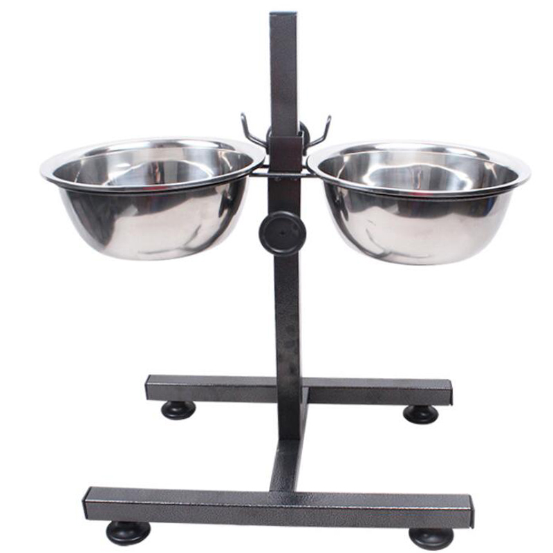 adjustable dog feeder stand