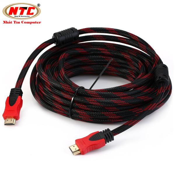 Cáp tín hiệu HDMI dài 5m VS chống nhiễu - loại tròn bọc dù (đen)