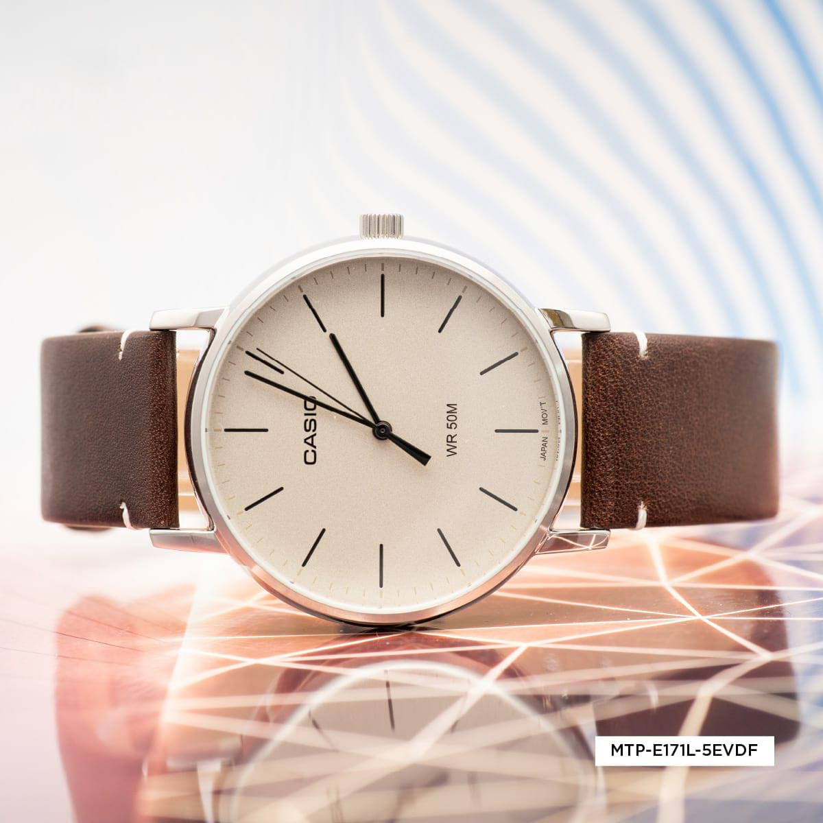 Đồng hồ nam dây da Casio Anh Khuê MTP-E171L-5EVDF