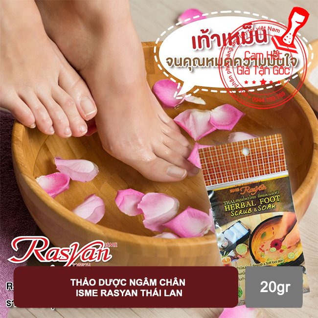 01 bịch bột Thảo dược ngâm chân thư giãn thải độc thái lan