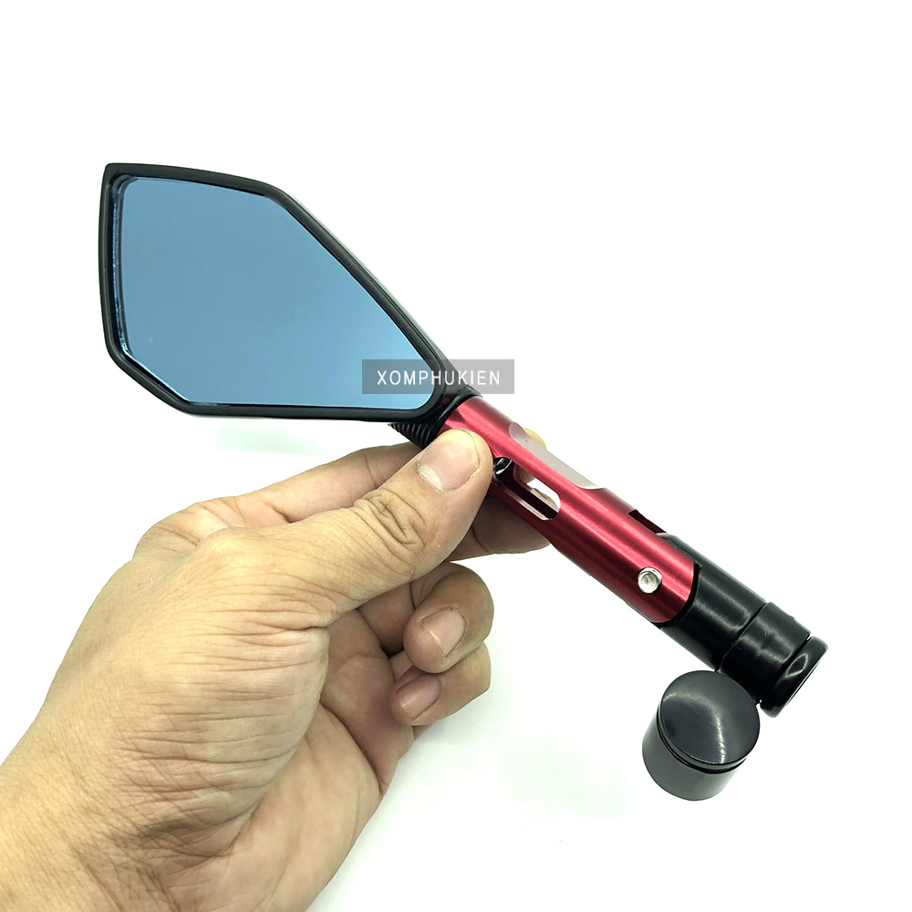 Gương Chiếu Hậu 5 Cạnh Cho Xe Máy [ 1 chiếc Trái , Đỏ ]
