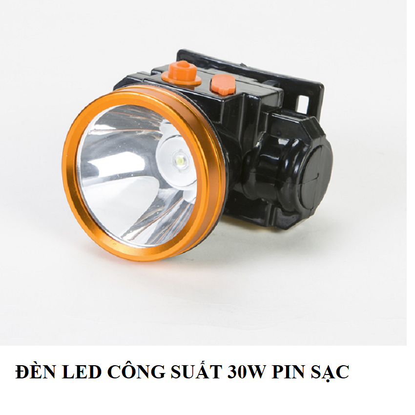 Đèn pin đội đầu siêu sáng bóng led công suất 15W sử dụng pin sạc  kèm nguồn sạc