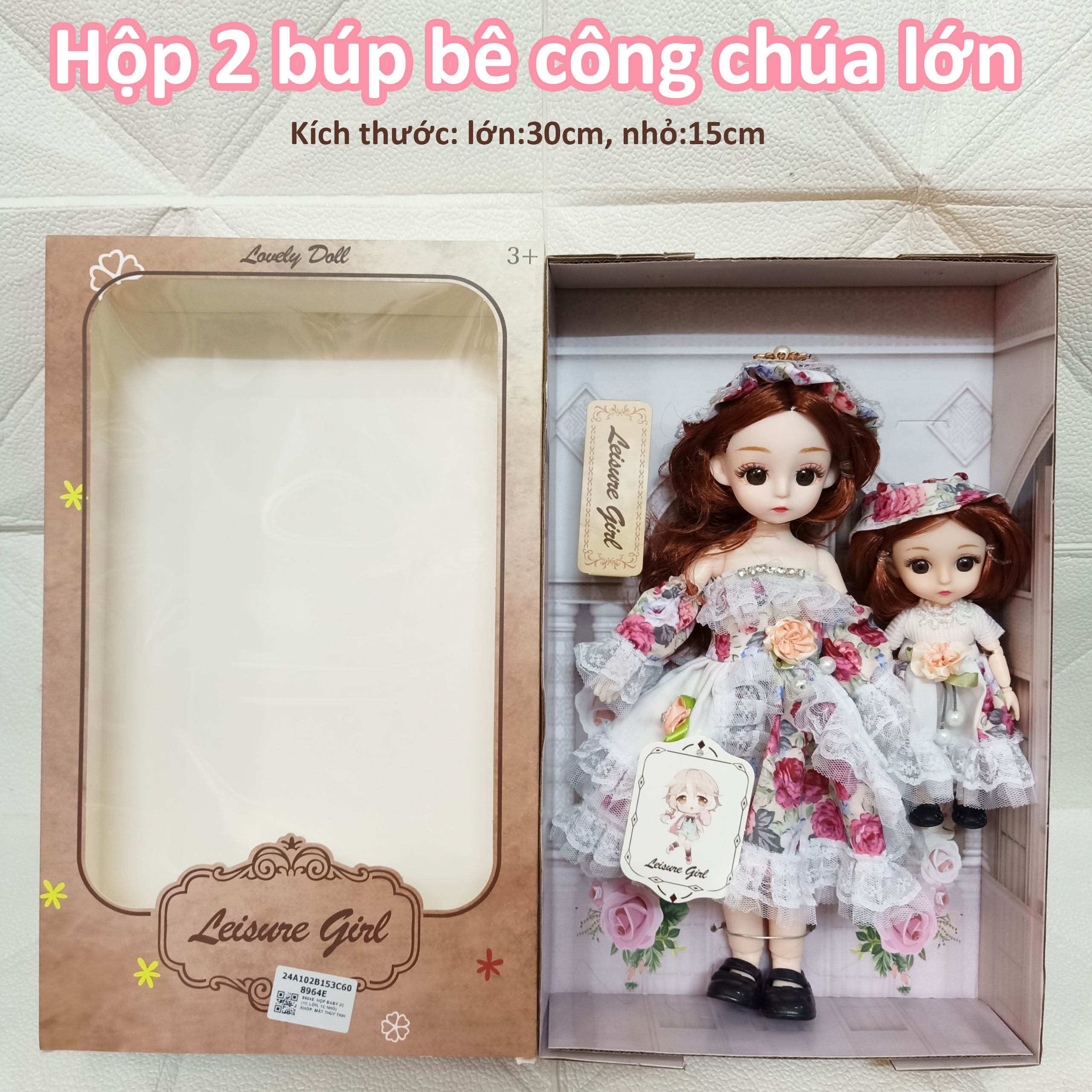 Hộp Đồ Chơi Búp Bê Cho Bé 3D Kèm Xe Đẩy, Xe Đạp, Thích Hợp Làm Quà Tặng Cho Bé, Đồ Chơi Trẻ Em