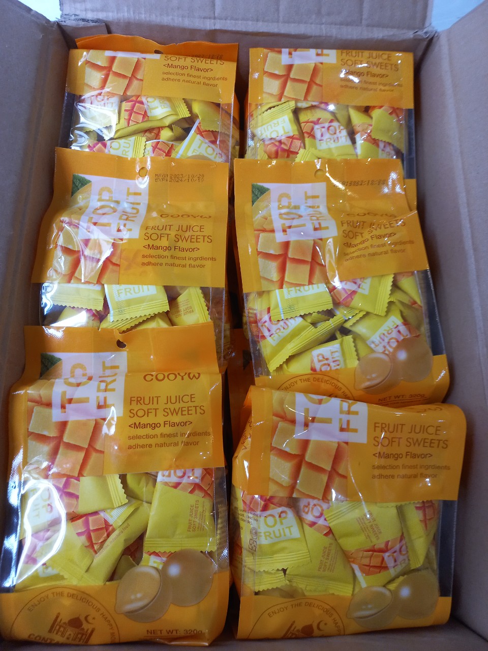 [MANGO CANDY] Gói kẹo dẻo trái cây Top Fruit Coowy 280gr