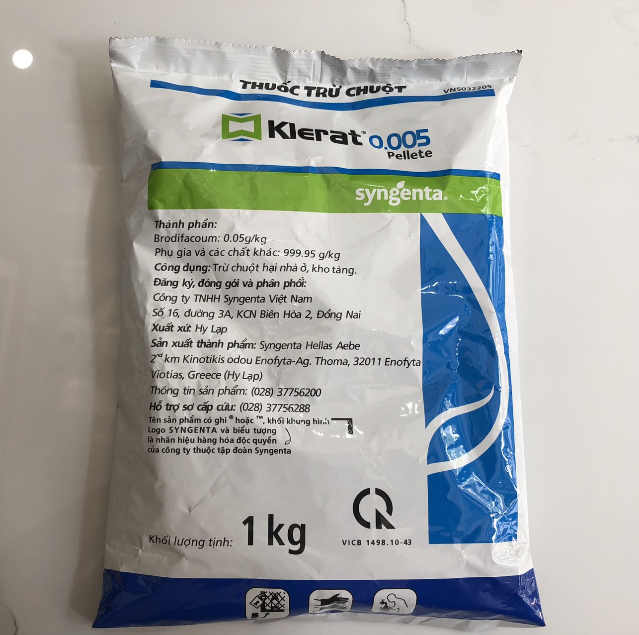 Thuốc Diệt Chuột Klerat 0.005 ( Gói 1Kg)