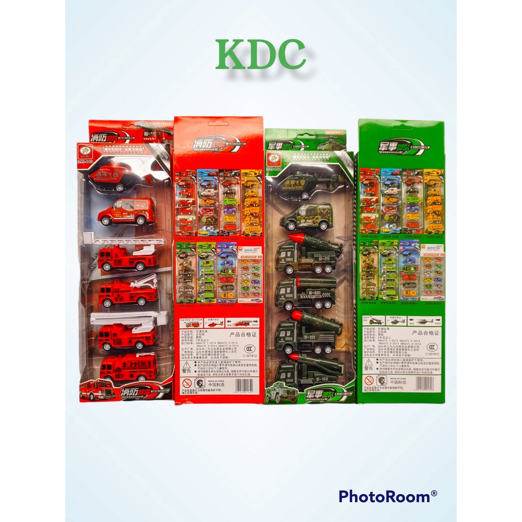 Bộ đồ chơi vỉ 6 chiếc xe ô tô quân sự
