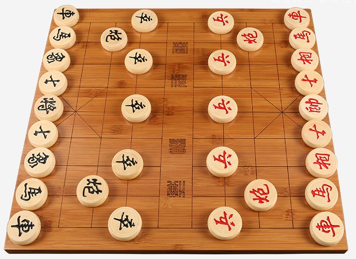 Bàn cờ tướng gỗ tre bo tròn